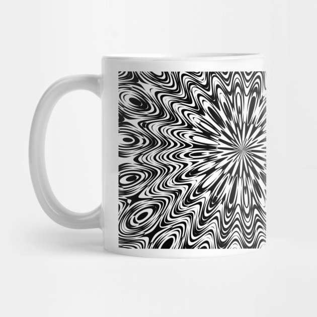 Psychedelic Black and White Pattern by pinkal